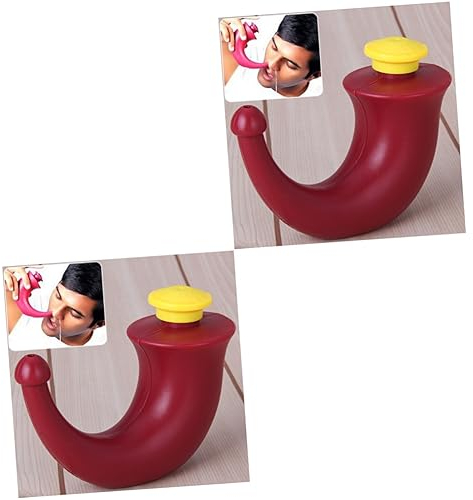 Healeved 2st Nasenspülung Neti Pot Sinusspülung Netter Topf Neti-Pot-Flasche Reisetopf Neti-Pot-lösung Nasenreiniger Für Erwachsene Netztopf Für Sinus Sinusspülflasche Yoga Trompete