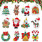 XLZJYIJ 12 Set 5D Diamond Painting Weihnachten Anhänger Kinder, Weihnachten Diamant Malerei SchlüSselbund, Diamant Malerei DIY Kit Weihnachtsbaum Deko