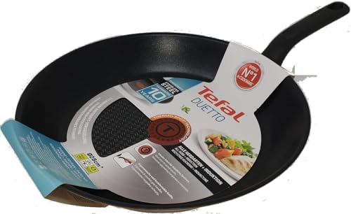 Tefal G71805 Duetto Pfanne, Edelstahl, Antihaftbeschichtung, Silber, Ø28cm