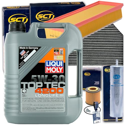 Inspektionspaket + 5W30 Öl 2.0 TDI für A4 B8 A5 8T Q5 8R 120-177 PS
