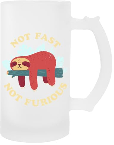 Generisch Not Fast, Not Furious Transparent Bier Becher Mit Griff Beer Mug With Handle