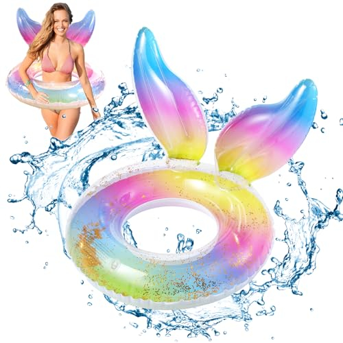 Bouée Piscine Gonflable Anneau de Natation Adulte, Bouée Gonflable Tubes de Piscine, Jouet Piscine Bouée Gonflable, Flotteur de Piscine Gonflable Cercle Natation pour Sports Nautiques, Vacances Plage