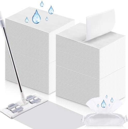 FillTouch Sweeper Wet Mopping Cloths X Large Wet Mop Pads Refills XL Disposable Floor Wipes Duster for Sweeping Scrubbing Cleaning Dry Wood Hardwood Tile (100 Counts)