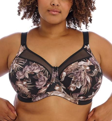 GODDESS Kayla Underwire Banded Bra Underwear, Dark Tropical, 40H US