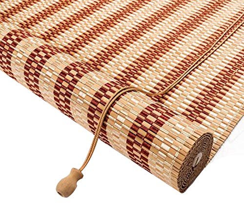YHKJLYH Persianas De Bambú,Cortinas Enrollables Romanas Naturales para Ventana/Puerta/Patio,Parasoles Protectores Solares,Cortina Filtrante De Luz,Persianas De Privacidad Interiores,Aislamiento Térm
