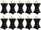 LYAFS 10er-Set Stretch Stehtisch Husse für Bistrotisch Ø 70-75 cm Elegante,Verstärkung im Fußbereich,Stretch-Husse Schwarz Hussen für Stehtische und Bistrotische (Schwarz, 70 x 110 cm)