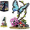 Mould King 10103 Blumen Insekten Klemmbausteine Schmetterling Blumen Bausteine LED Musik Bauspielzeug mit Staubschutzhaube Insekten Sammlung(432 Teile)