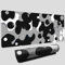 Black White Grey Bubble XL Mouse Pad,Thicken Waterproof Large Cool Gaming Mousepad with Stitched Edge,Anime Cool Geometric Spotted Dog Mousepad Non-Slip Base Mouse Keyboard Mat 31.5 x 11.8 inches