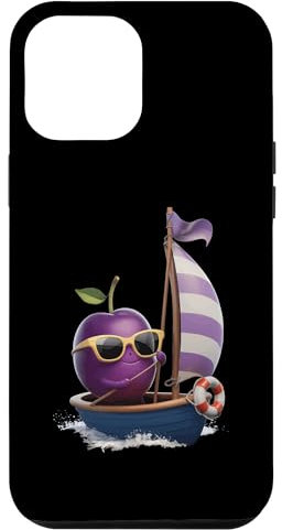 Hülle für iPhone 15 Plus Obstbootfahren, Pflaume