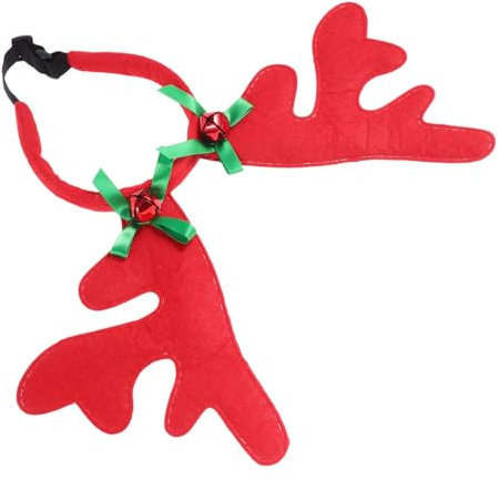 COSMEVIVI Kreatives Haustierkopfbedeckung Mit Verstellbarem Rentiergeweih Für Weihnachten Für Partys Und Fotoshootings Niedliches Design Für Hunde Und Katzen