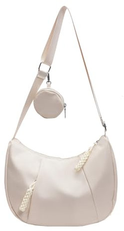 cotwoco Crossbody Bag - Umhängetasche Damen Wasserdicht Nylon Moon Bag,Leichte Slouchy Bag Hobo Tasche Schultertasche Damen mit Verstellbarer Schultergurt für jeden Anlass