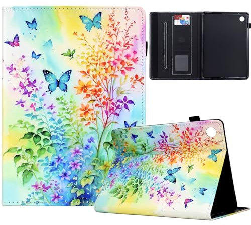 Mldjomid Custodia Cover per Samsung Galaxy Tab A9 8.7 (SM-X110 X115) Custodia Protettiva Magnetica Tablet Cover con Sonno Sveglia per Samsung Galaxy Tab A9 8.7 2023 Tablet Custodia- Fiori Colorati
