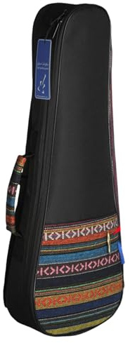 Konzert-Ukulele-Tasche – Gepolsterte Ukulele-Tasche, Gepolsterte Ukulele-Gigbag Im Ethno-Stil | Ukulele-Rucksacketui Mit Verstellbaren Trägern Für Reisen Und Den Täglichen Gebrauch