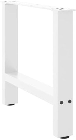 vidaXL Couchtischbeine Weiß 2 Stk. 50x(42-43) cm Stahl