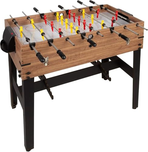 COLORBABY 85431 CB Games Mesa multijuegos 3 en 1, Futbolín con Patas, Air Hockey, Billar, 81x42x60 cm, 2-4 Jugadores, Madera y Acero, Robusta y Duradera, Juegos Mesa, Futbolines para niños, +6 años