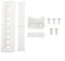 Built In Refrigerator Slide Rails, Mobile Glide Mechanism, integrated fridge door sliders for Fridge Shelves Space Optimization White