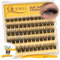 QUEWEL Selbstklebende-Wimpern 60STK, Cluster Lashes kein Kleber erforderlich, 10–16mm starker Halt wiederverwendbare Wimpern Selbstklebend, Müheloses Auftragen für Anfänger (MJ01)