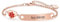 FGT Nut Allergy Rose Gold Medical Alert ID Bracelet for Women Men Adults Emergency Medical Jewelry Heart Stainless Steel Adjustable Chain Bracelet