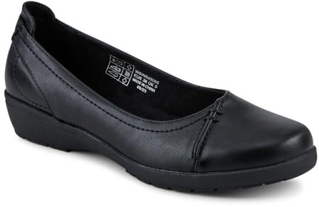 Pavers Womens Cushioned Wedge Heel Courts Black Size 8