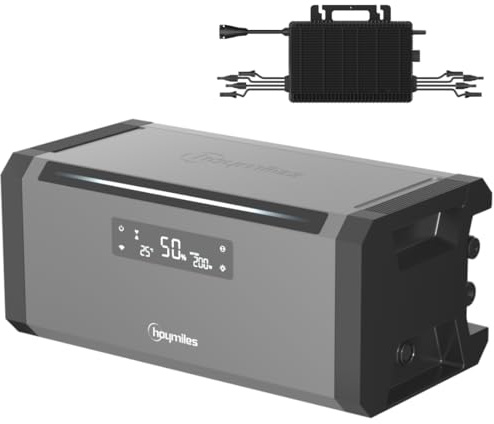 Hoymiles HiBattery AC 1,92 kWh Solarbatterie, Plug-and-Play Speicherlösung für Balkonkraftwerk & Photovoltaik, erweiterbar bis 11,52 kWh (0% nach §12 Abs. 3 UStG, 1x HiBattery AC + 1x HiFlow 1600 Pro)