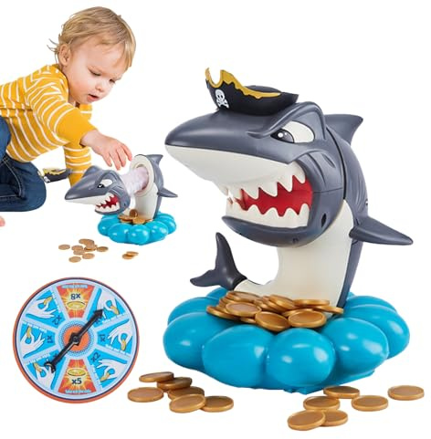 Shark Bite Game - Partyspiele Für Erwachsene & Kinder, Familienspiel Reisespiel, Lustige Familienabend Aktivität,lustiges Wettbewerbsspiel | Interaktives Brettspiel Mit Biss Für Urlaub Camping