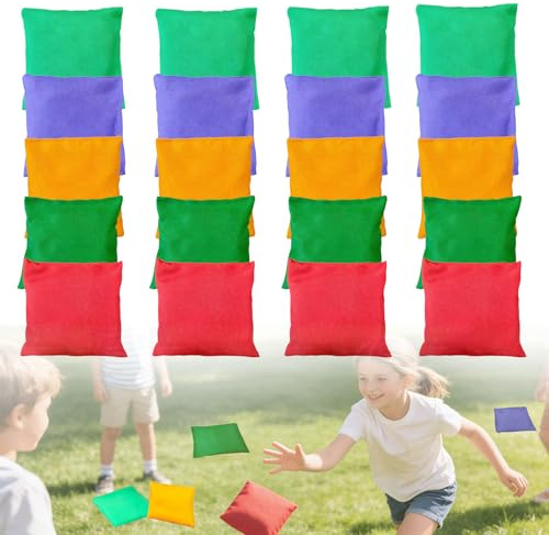 20 Stück Cornhole Säckchen, Bohnensäckchen, 10×10cm Sitzsäcke Werfen, Bunte Bean Bags Für Outdoor Spiel Und Gartenspiele Outdoor Spiel Für Jungen Und Mädchen