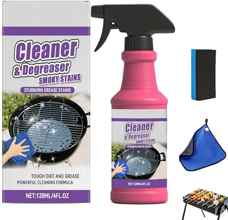 Spray Dégraissant Ultra-puissant À Action Rapide Pour Barbecues, Nettoyant Pour Barbecues, Spray Nettoyant Pour Barbecues D'extérieur, Nettoyant Multi-usage Pour Graisses Tenaces Destiné (1 Set)
