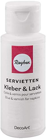 Rayher Colle serviette, vernis colle transparent au séchage, fl. 59 ml, 38061000