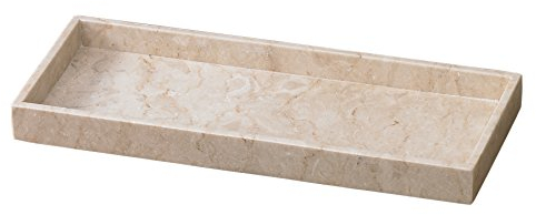 Creative Home Tablett aus natürlichem Java-Marmor, handgefertigt, Stein-Organizer für Badezimmer, Schminktisch, Büro, Eingangsbereich, kein Kunststoff, eleganter Auffangbehälter für Hautpflege