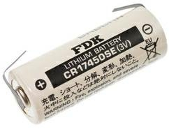 FDK (ehemals Sanyo) CR17450SE Lithium Zelle 3,0Volt 2500mAh mit Lötfahne in U-Form