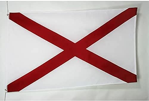 AZ FLAG - Drapeau Alabama - 90x60 cm - Drapeau Etat Américain - Usa - Etats-Unis 100% Polyester Avec Oeillets Métalliques Intégrés - Pavillon 50 g