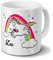printplanet Tasse mit Namen Zoe - Motiv Verrücktes Einhorn - Namenstasse, Kaffeebecher, Mug, Becher, Kaffeetasse - Farbe Weiß