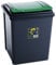 50 Litre Green Plastic Waste Recycle Bin with Flap Lid For Kitchen Home Office