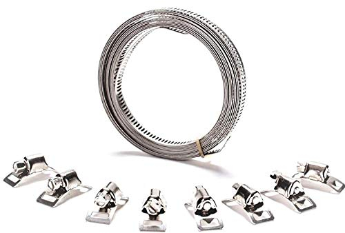 Schlauchschelle Endlos Spannbänder Edelstahl W2 12,7mm 3 Meter mit 6 Schlösser