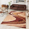TAPISO Dream Teppich Wohnzimmer Modern Kurzflor Braun Beige Meliert Streifen Wellen Schlafzimmer Gästezimmer Küche ÖKOTEX 300 x 400 cm