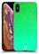 Head Case Designs Green Neon Rain Ombre Hard Back Case Compatible With Apple iPhone XS Max
