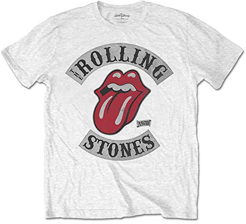 The Rolling Stones Distressed Tour 78 Band Official Logo Unisex T-Shirt White