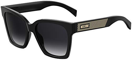 Moschino Mos015/s 807/9O BLACK Sunglasses Women's Acetate, Standard, 56