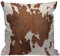HGOD DESIGNS Kissenbezug aus Rindsleder, Bauernhof-Tier, braunes Rindsleder-Druck, Kuh-Dekoration, für Männer/Frauen, Wohnzimmer, Schlafzimmer, Sofa, Stuhl, 45 x 45 cm