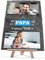 wandmotiv24 Schiefertafel Bester Papa, Personalisiert mit Ihren Farbfotos, Aufstellschild 2 Bilder & Spruch, Holz-Staffelei, Hochformat 20x30cm, Natur Schieferplatte, Foto-Geschenk Vatertag, Deko