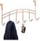 Relaxdays Türgarderobe, 6 Haken, zum Einhängen, Metall, Türhakenleiste Flur, Schlafzimmer, Bad, HBT 20x40x9 cm, Kupfer, 1 Stück