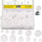 Mardatt Lot de 160 cache-boulons 6 tailles M4 M5 M6 M8 M10 M12 en plastique pour protéger les vis hexagonales, blanc