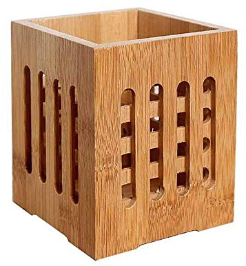 zaizai Soporte para Secado De Cubiertos, Cesta Colgante Rectangular, Soporte para Palillos De Bambú, Escurridor De Vajilla Colgante con Ganchos para Cocina