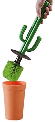QYRKYP Brosse de Toilette de Toilette Funny Cactus Stoile de Toilette Ensembles de La Salle Dens de Dessin Animé Porte-Brosse Toilette Toilette Toilette Accessoires de Salle Dens