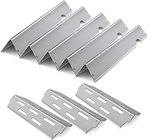 Secbinw Grill-Ersatzteile Flavorizer Bars für Weber Genesis ii 300 LX 300 Serie E-310 E-315 S-335 GS4 Grills 304 Edelstahl Hitzeschutz Grillzubehör für Weber 66032 66795 66040