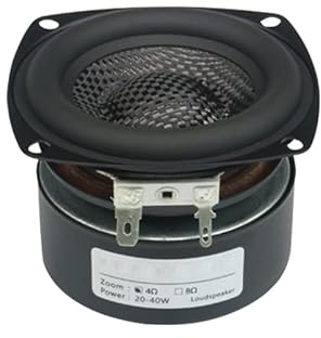 GatherTOOL 1pc DIY 3 Altavoz del subwoofer de Pulgadas 4OHM 8OHM Súper bajo Altavoz 25W Woofer Woofer de Baja frecuencia Fibra de Vidrio Tejido de Altavoz de Altavoz subwoofer de automóvil