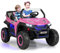 COSTWAY 2 Sitzer Kinderauto mit 2,4G Fernbedienung, 12V Kinder UTV mit Musik und Scheinwerfer, Elektro Auto 2-4 km/h, für Kinder ab 3 Jahren (Rosa)