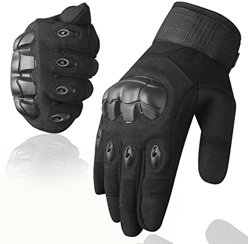 WESTWOOD FOX WFX Motorradhandschuhe, Motorrad, Herren/Damen, Vollfinger, Touchscreen, Mountainbike-Handschuhe, Premium-Hartschale, Rennradfahren, MTB, Reiten, Rennen, Radfahren, Wandern, Schwarz, M