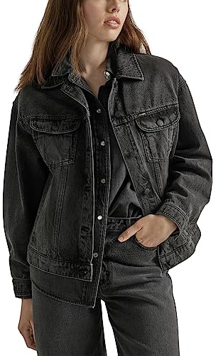 Wrangler Women's Relaxed Fit Girlfriend Denim Jacket, Nashville, Medium
