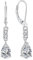 FJ Tropfen Hängend Ohrringe 925 Sterling Silber April Geburtsstein Ohrringe Leverback Zirkonia CZ Schmuck Geschenke für Damen Frauen Mutter Freundin Mama